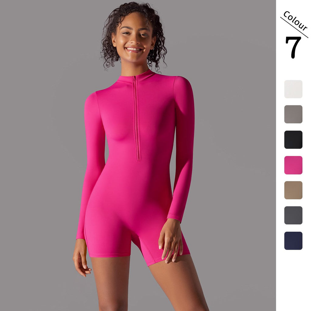 Womens Sports Workout 75% nylon 25% spandex Bodysuit Y-6646 print logo 23