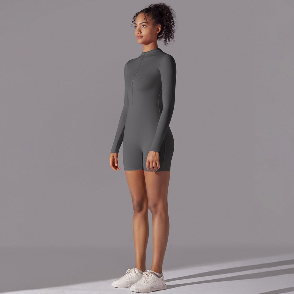 Womens Sports Workout 75% nylon 25% spandex Bodysuit Y-6646 print logo 79