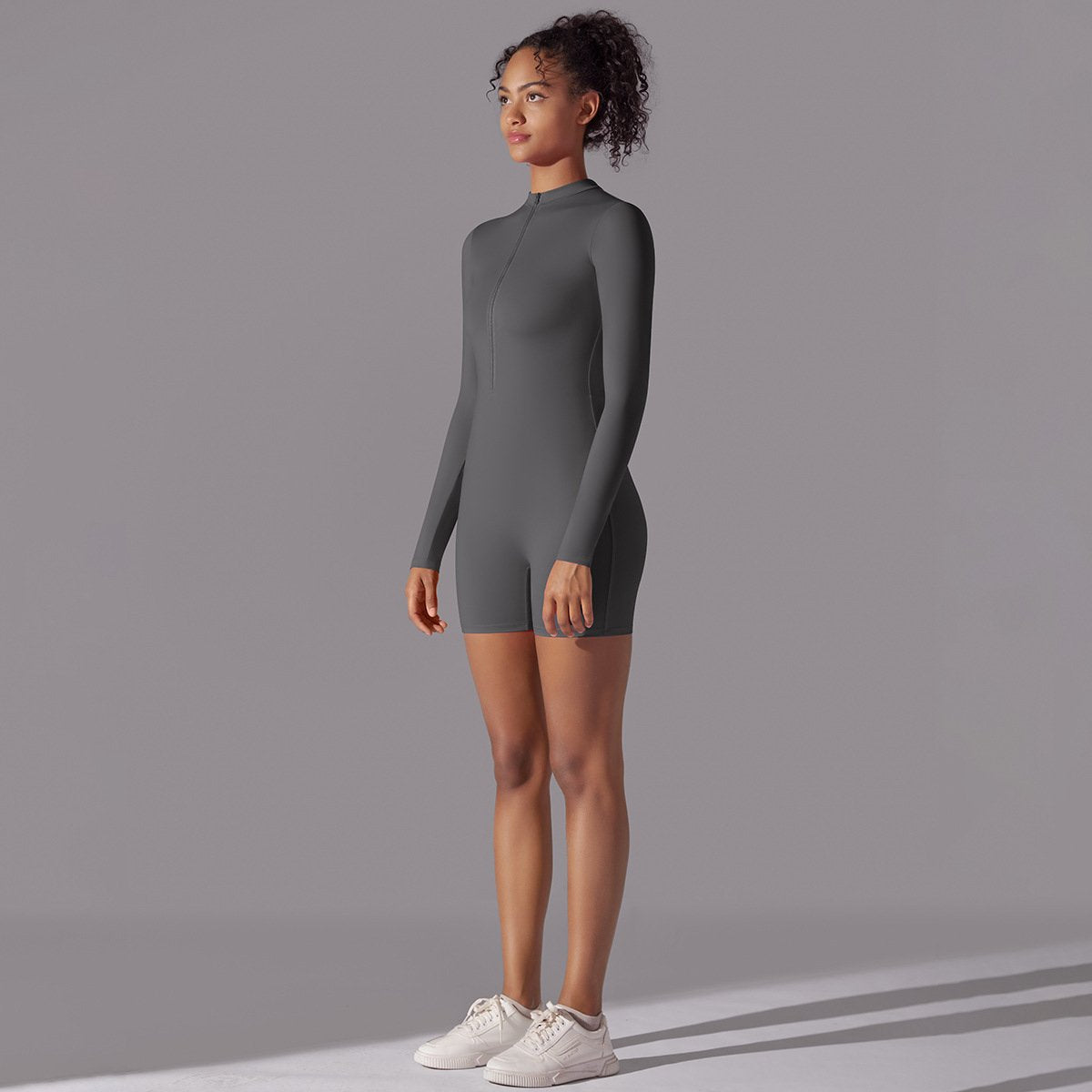 Womens Sports Workout 75% nylon 25% spandex Bodysuit Y-6646 print logo 79