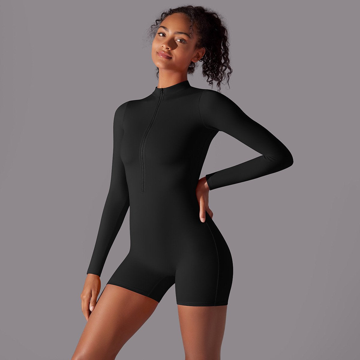 Womens Sports Workout 75% nylon 25% spandex Bodysuit Y-6646 print logo 56