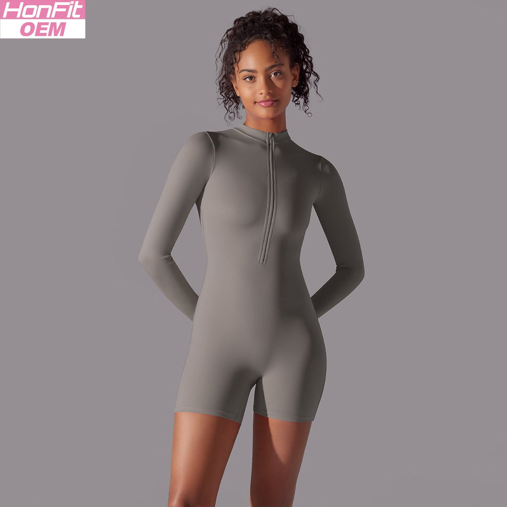 Womens Sports Workout 75% nylon 25% spandex Bodysuit Y-6646 print logo 4