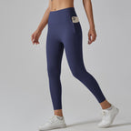 Womens Sports Yoga 75%nylon 25%spandex Leggings Y-6647 print logo 10