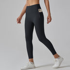 Womens Sports Yoga 75%nylon 25%spandex Leggings Y-6647 print logo 66