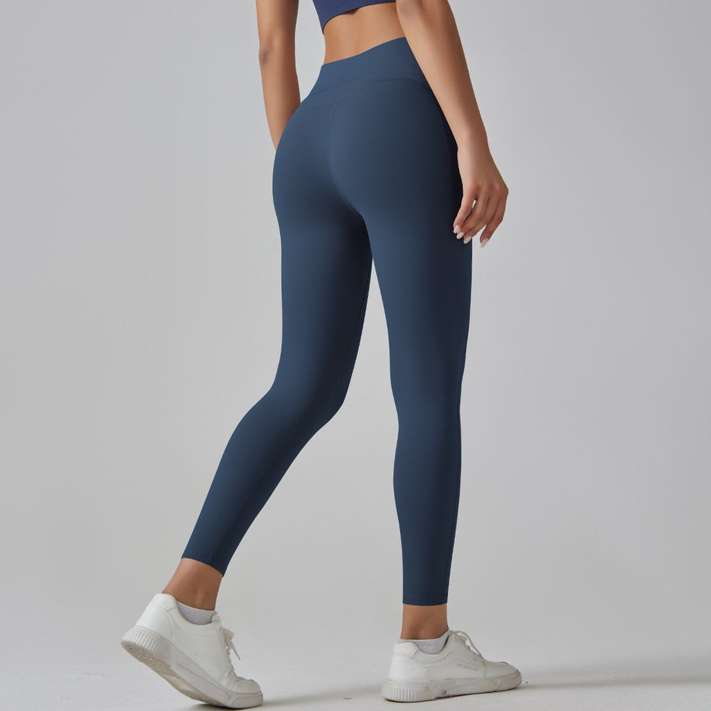 Womens Sports Yoga 75%nylon 25%spandex Leggings Y-6647 print logo 42