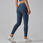 Womens Sports Yoga 75%nylon 25%spandex Leggings Y-6647 print logo 42