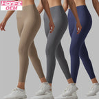 Womens Sports Yoga 75%nylon 25%spandex Leggings Y-6647 print logo 18