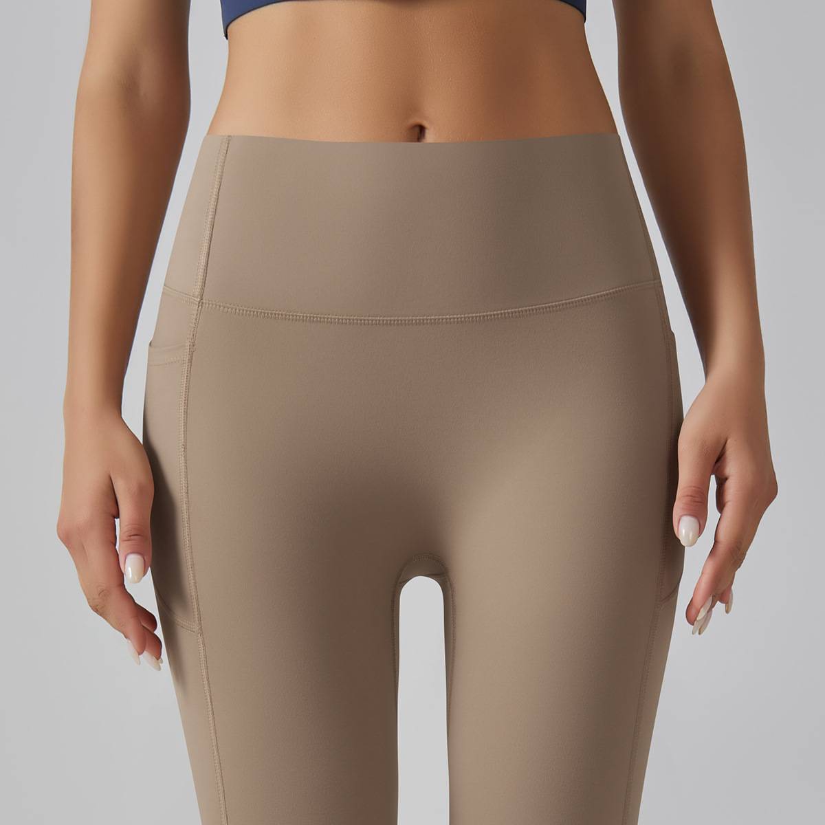 Womens Sports Yoga 75%nylon 25%spandex Leggings Y-6647 print logo 14
