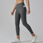 Womens Sports Yoga 75%nylon 25%spandex Leggings Y-6647 print logo 11