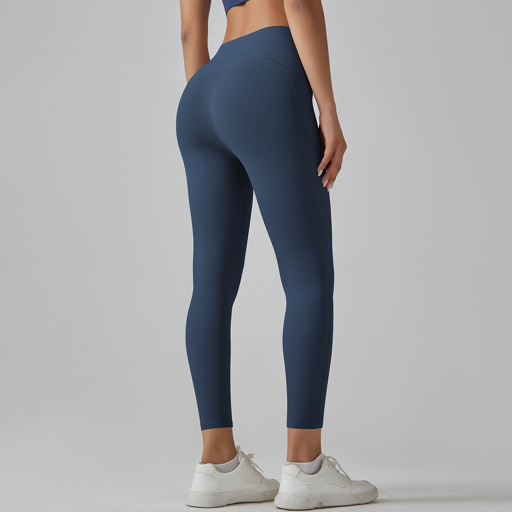 Womens Sports Yoga 75%nylon 25%spandex Leggings Y-6647 print logo 43