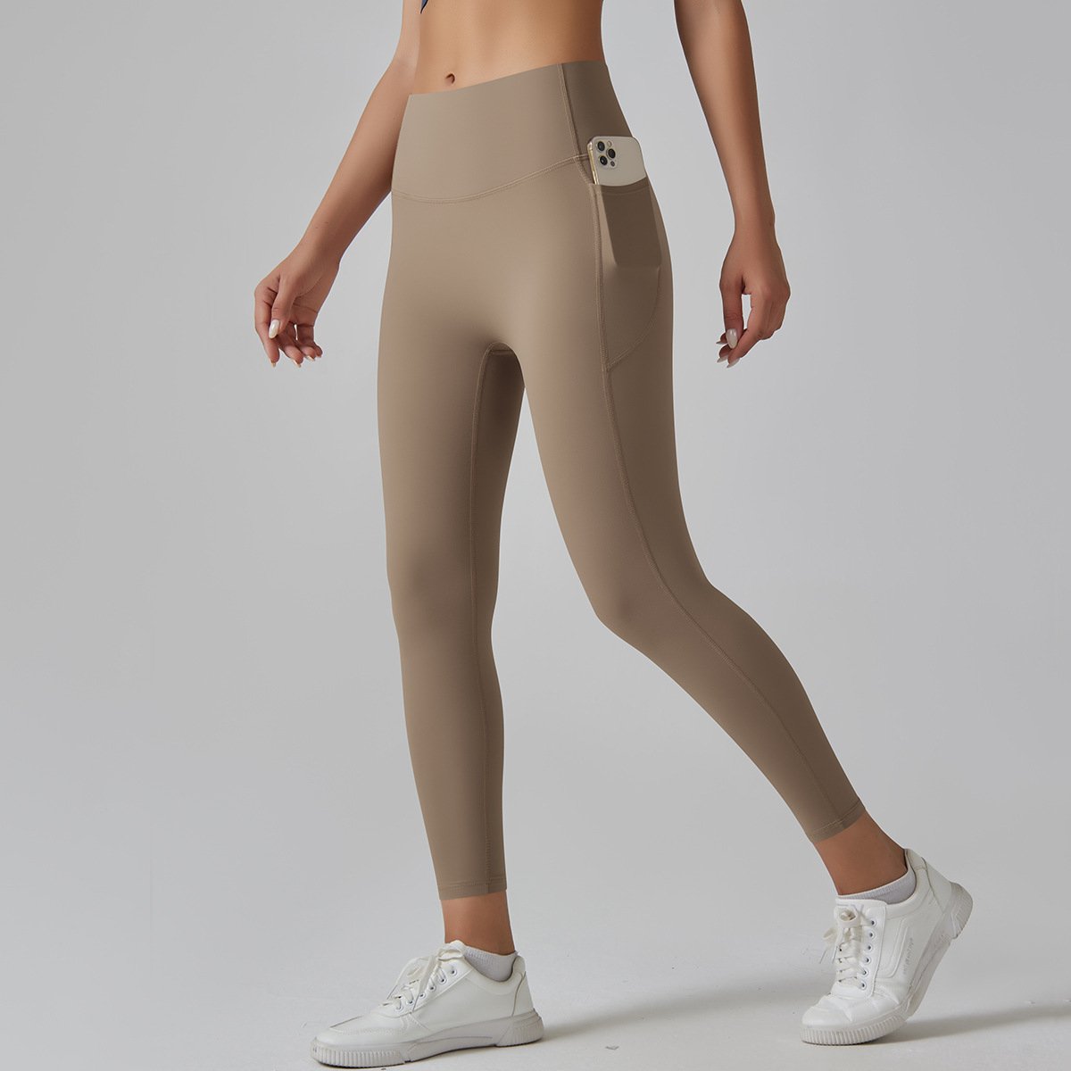 Womens Sports Yoga 75%nylon 25%spandex Leggings Y-6647 print logo 8