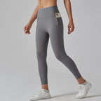 Womens Sports Yoga 75%nylon 25%spandex Leggings Y-6647 print logo 12