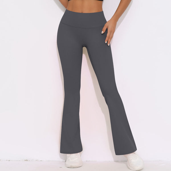 Womens Activewear Yoga 75%nylon 25%spandex Flared Leggings Y-6650 print logo 1