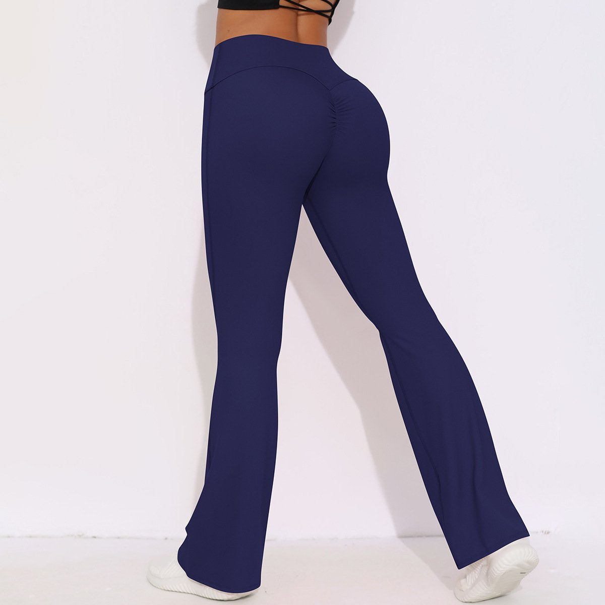 Womens Activewear Yoga 75%nylon 25%spandex Flared Leggings Y-6650 print logo 88