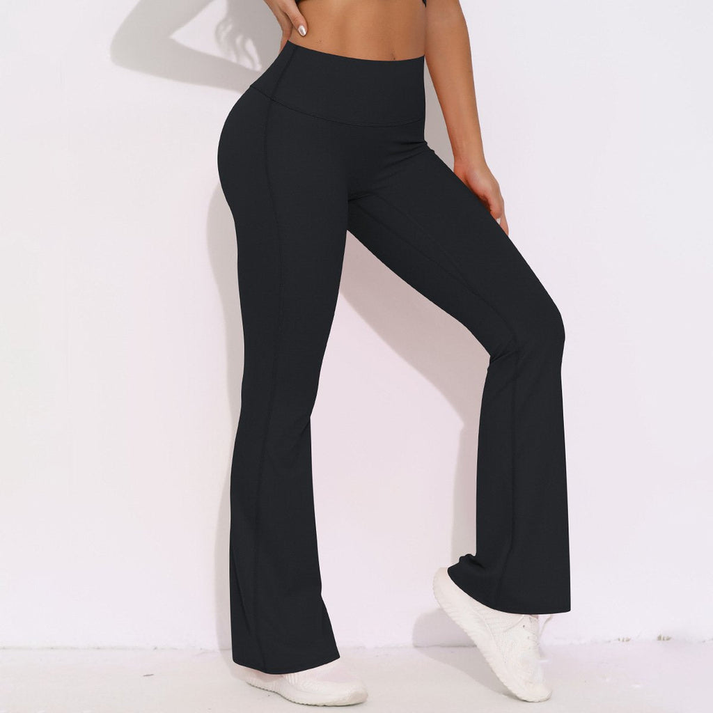 Womens Activewear Yoga 75%nylon 25%spandex Flared Leggings Y-6650 print logo 48
