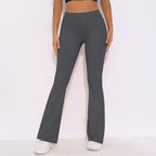 Womens Activewear Yoga 75%nylon 25%spandex Flared Leggings Y-6650 print logo 73