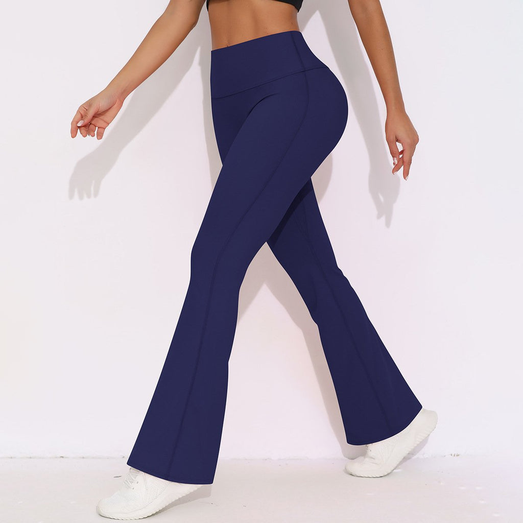 Womens Activewear Yoga 75%nylon 25%spandex Flared Leggings Y-6650 print logo 85