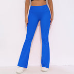 Womens Activewear Yoga 75%nylon 25%spandex Flared Leggings Y-6650 print logo 61