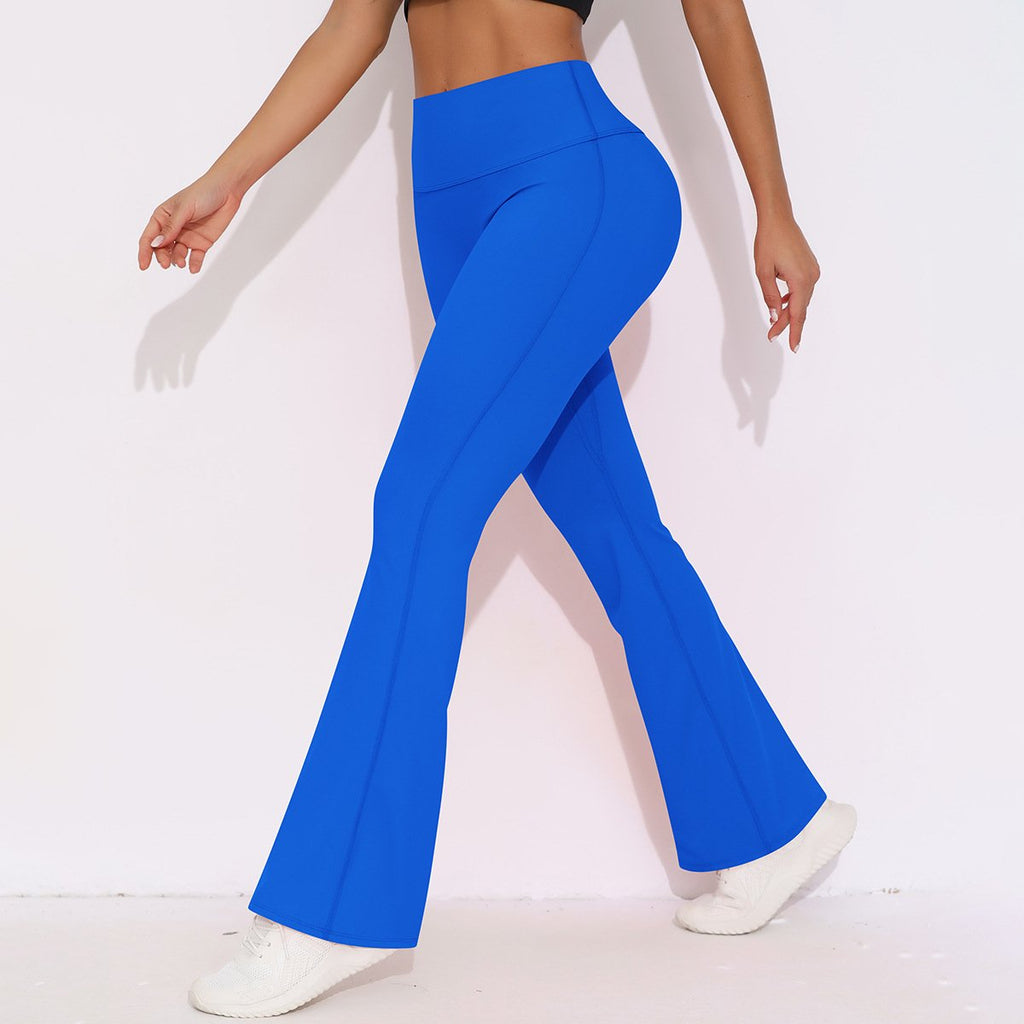 Womens Activewear Yoga 75%nylon 25%spandex Flared Leggings Y-6650 print logo 66
