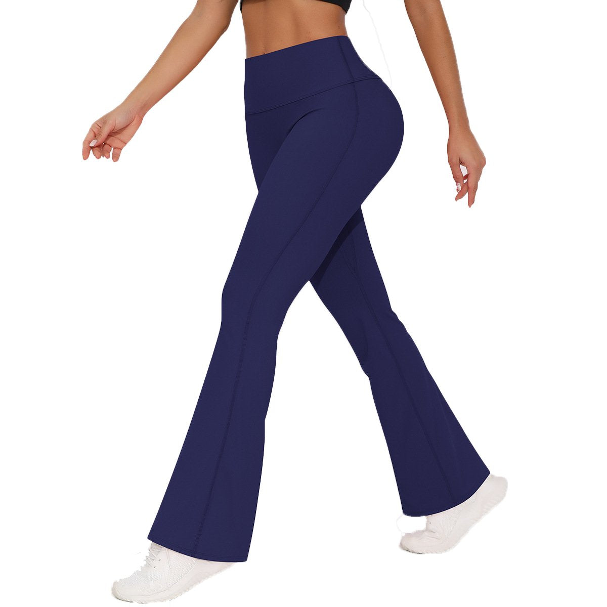 Womens Activewear Yoga 75%nylon 25%spandex Flared Leggings Y-6650 print logo 3