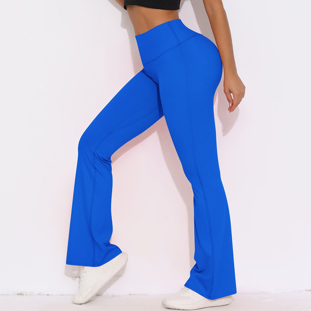 Womens Activewear Yoga 75%nylon 25%spandex Flared Leggings Y-6650 print logo 70