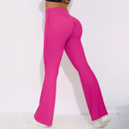 Womens Activewear Yoga 75%nylon 25%spandex Flared Leggings Y-6650 print logo 55