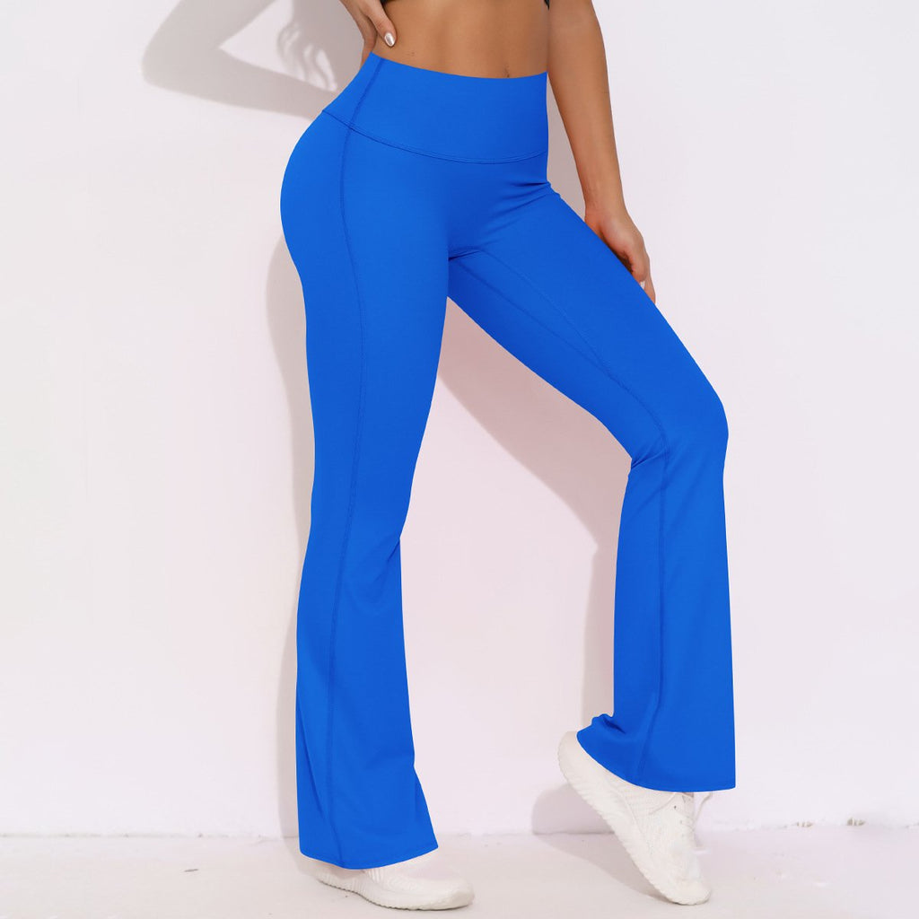 Womens Activewear Yoga 75%nylon 25%spandex Flared Leggings Y-6650 print logo 67