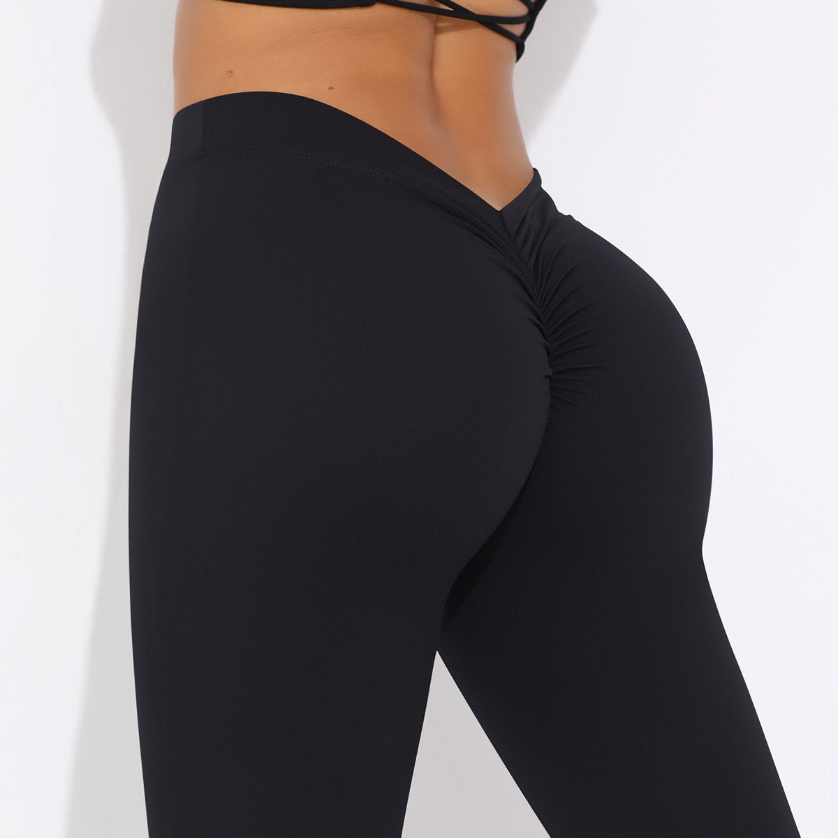 Womens Sportswear Yoga 75%nylon 25%spandex Flared Leggings Y-6651 print logo 53