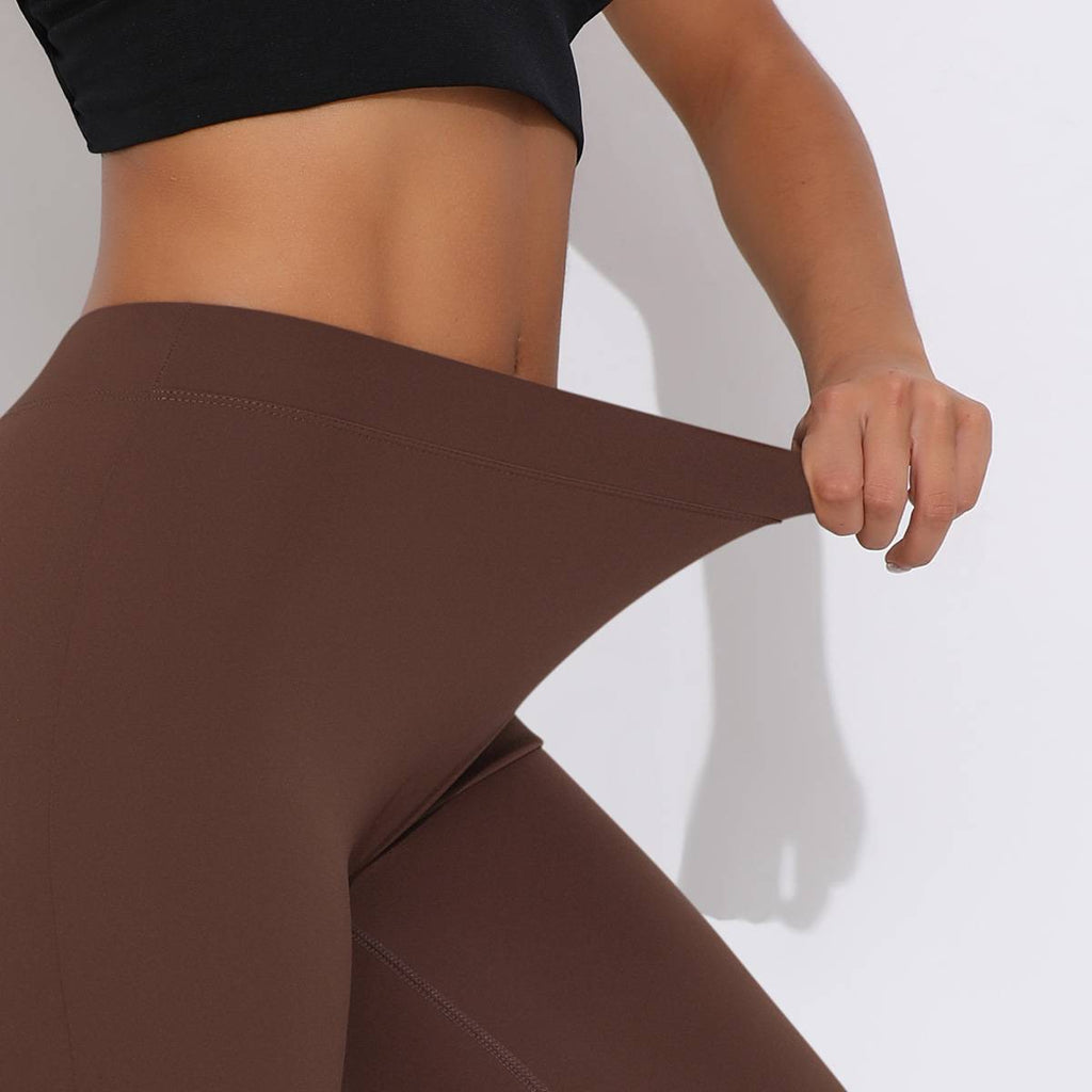 Womens Sportswear Yoga 75%nylon 25%spandex Flared Leggings Y-6651 print logo 29