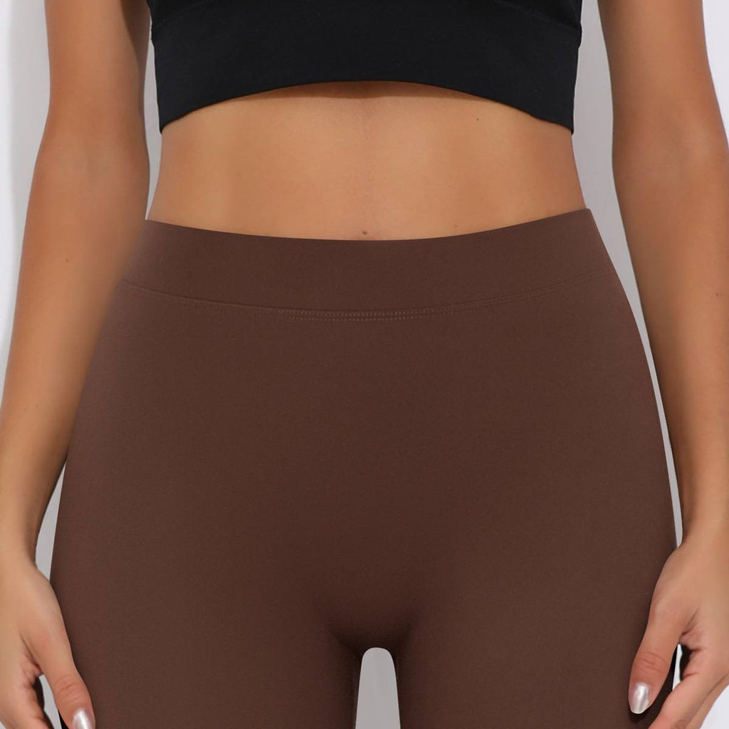 Womens Sportswear Yoga 75%nylon 25%spandex Flared Leggings Y-6651 print logo 30