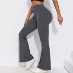 Womens Sportswear Yoga 75%nylon 25%spandex Flared Leggings Y-6651 print logo 74