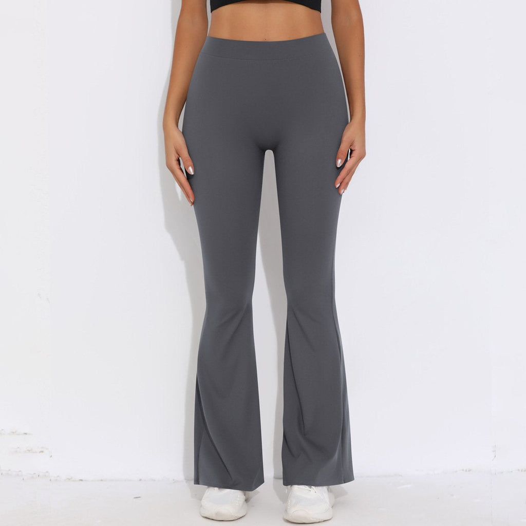 Womens Sportswear Yoga 75%nylon 25%spandex Flared Leggings Y-6651 print logo 71
