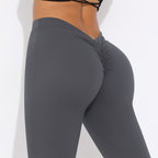 Womens Sportswear Yoga 75%nylon 25%spandex Flared Leggings Y-6651 print logo 84