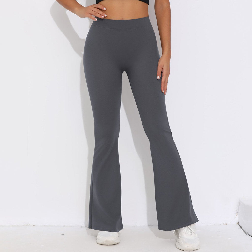 Womens Sportswear Yoga 75%nylon 25%spandex Flared Leggings Y-6651 print logo 72