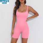 Womens Workout Fitness 90% nylon 10% spandex Bodysuit Y-6652 print logo 11