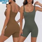 Womens Workout Fitness 90% nylon 10% spandex Bodysuit Y-6652 print logo 3