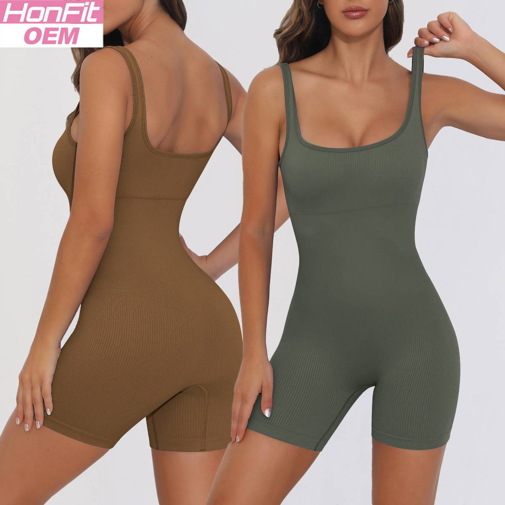 Womens Workout Fitness 90% nylon 10% spandex Bodysuit Y-6652 print logo 4