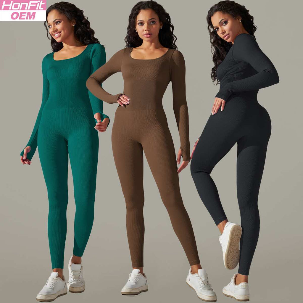 Womens Fitness Sportswear 90% nylon 10% spandex Bodysuit Y-6653 print logo 4