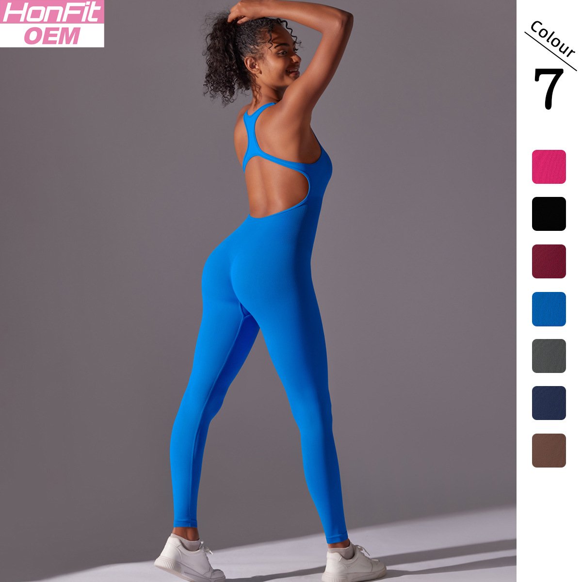 Womens Fitness Training 90% nylon 10% spandex Bodysuit Y-6655 print logo 5