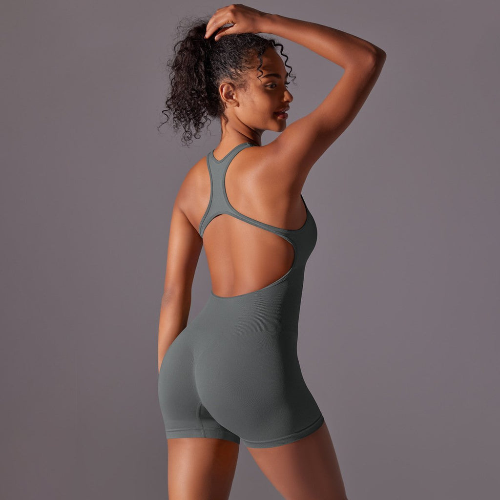 Womens Yoga Activewear 90% nylon 10% spandex Bodysuit Y-6655 print logo 73