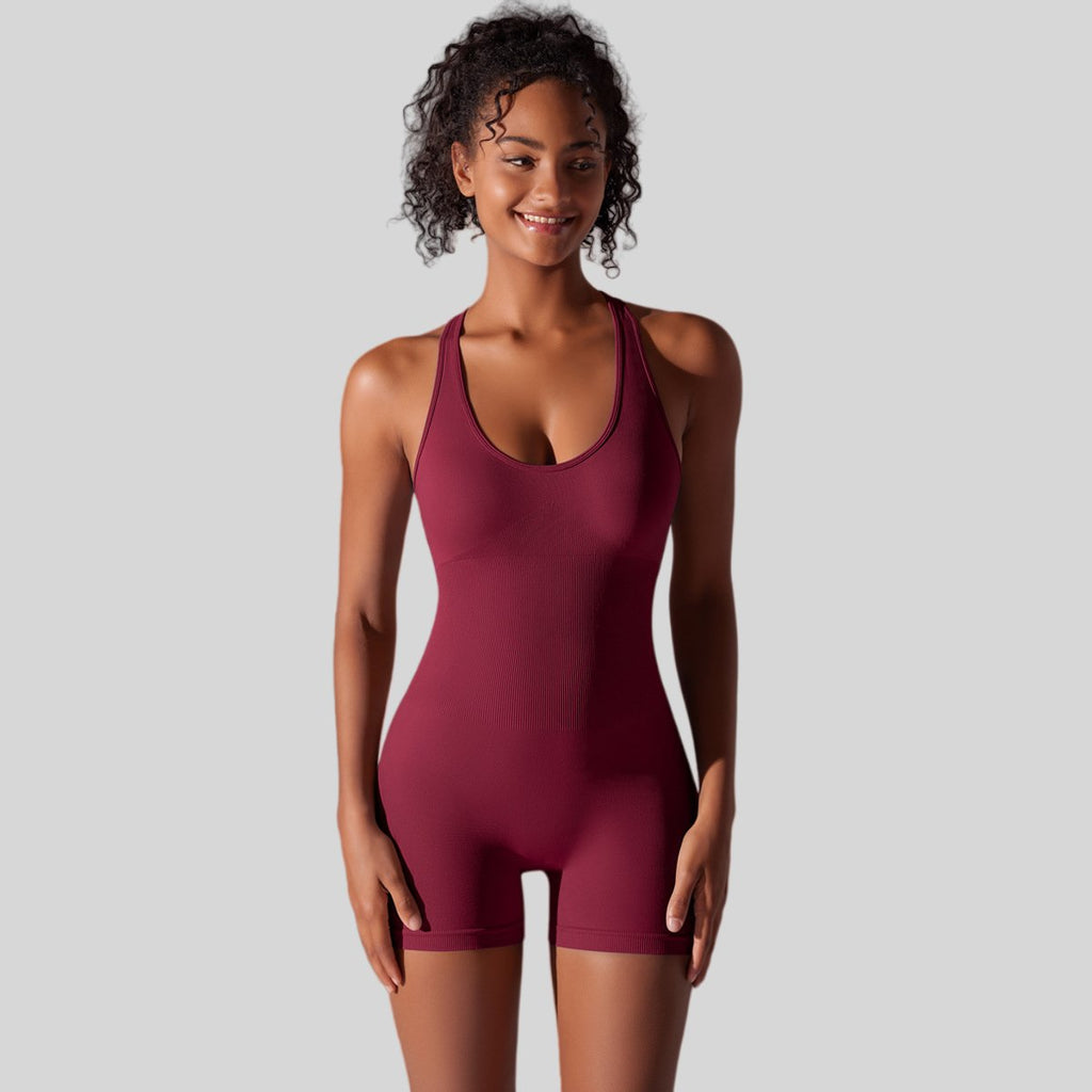 Womens Yoga Activewear 90% nylon 10% spandex Bodysuit Y-6655 print logo 1