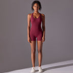 Womens Yoga Activewear 90% nylon 10% spandex Bodysuit Y-6655 print logo 46