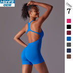 Womens Yoga Activewear 90% nylon 10% spandex Bodysuit Y-6655 print logo 10