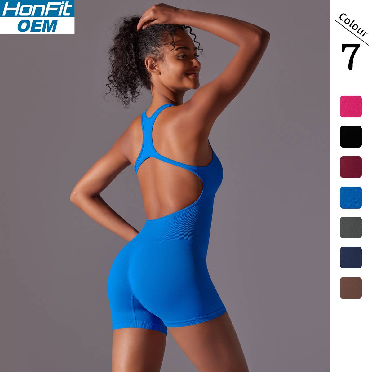 Womens Yoga Activewear 90% nylon 10% spandex Bodysuit Y-6655 print logo 10