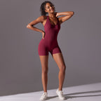 Womens Yoga Activewear 90% nylon 10% spandex Bodysuit Y-6655 print logo 50