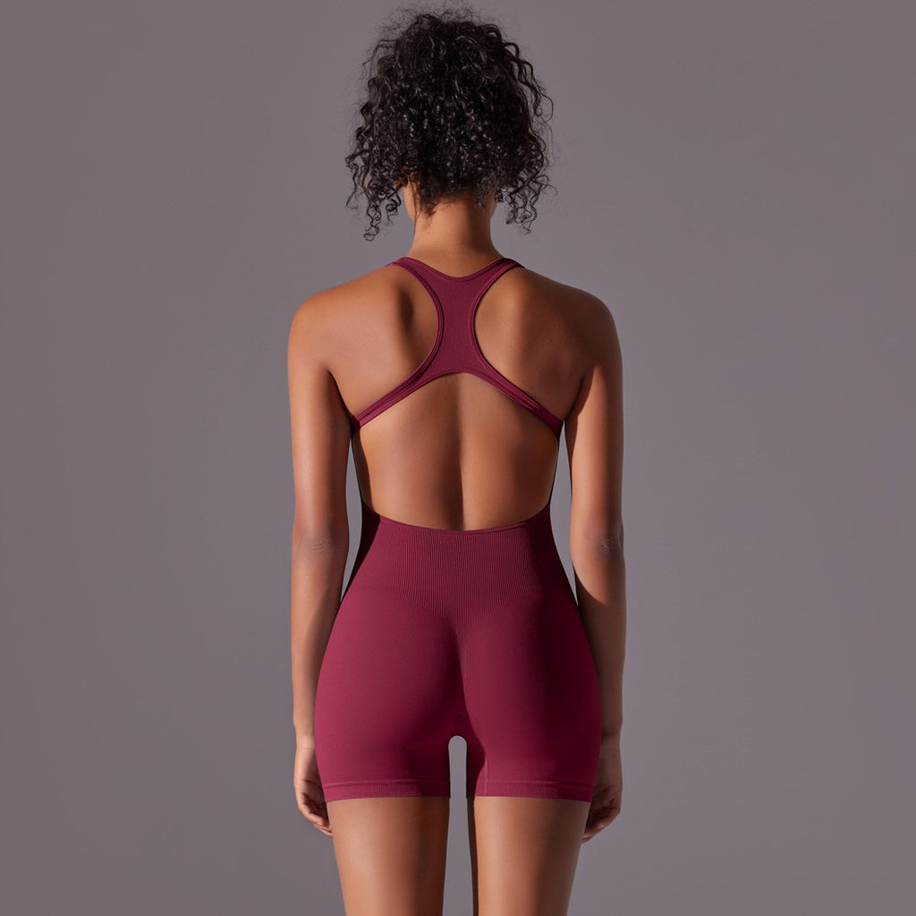 Womens Yoga Activewear 90% nylon 10% spandex Bodysuit Y-6655 print logo 54