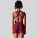 Womens Yoga Activewear 90% nylon 10% spandex Bodysuit Y-6655 print logo 2