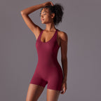 Womens Yoga Activewear 90% nylon 10% spandex Bodysuit Y-6655 print logo 55