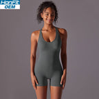 Womens Yoga Activewear 90% nylon 10% spandex Bodysuit Y-6655 print logo 12