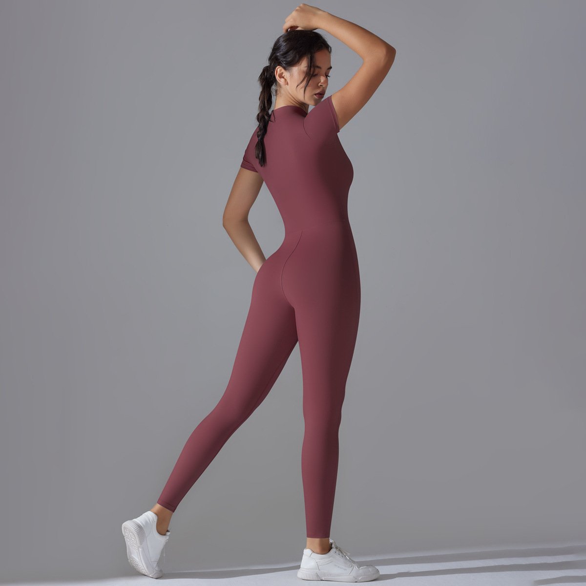 Womens Sports Training 75% nylon 25% spandex Bodysuit Y-6656 print logo 87
