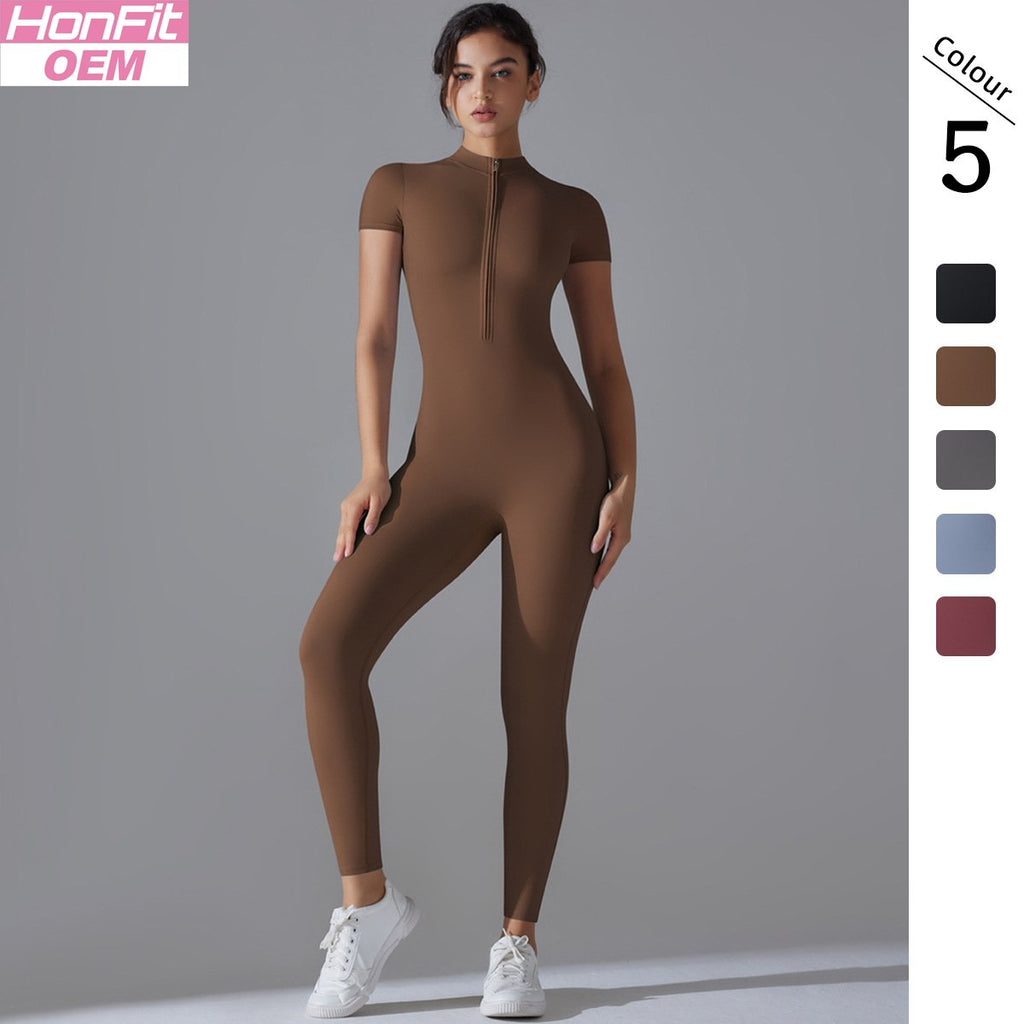 Womens Sports Training 75% nylon 25% spandex Bodysuit Y-6656 print logo 5